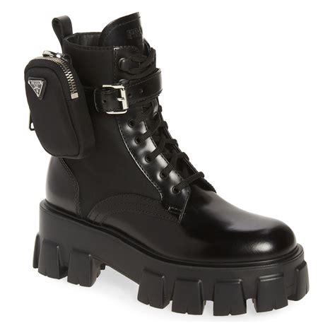 prada slouch combat boots